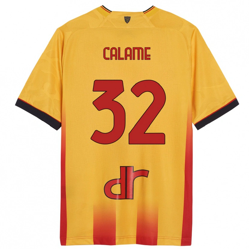 Danxen Dame Marouane Calame #32 Gul Oransje Hjemmetrøye Drakt Trøye 2025/26 Skjorter T-Skjorte