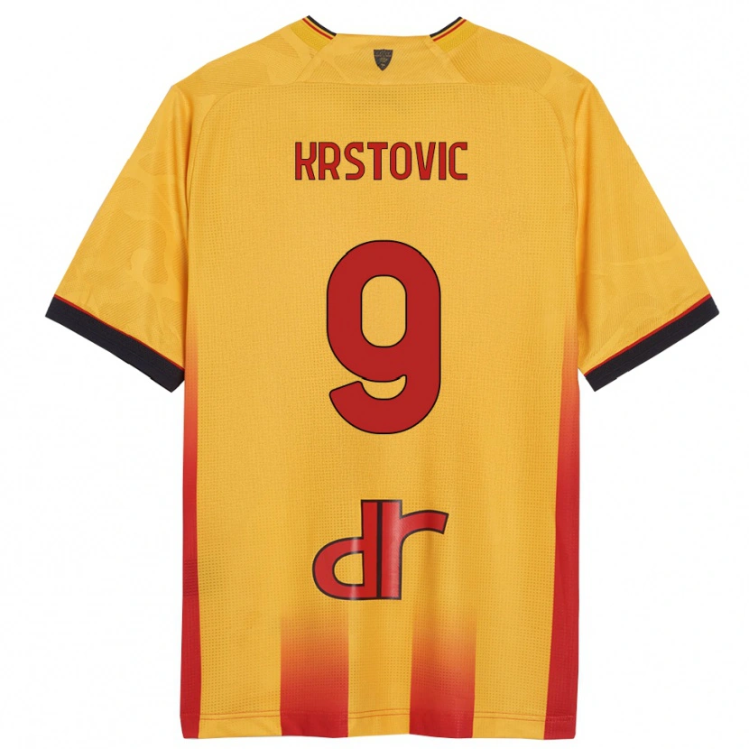 Danxen Dame Nikola Krstović #9 Gul Oransje Hjemmetrøye Drakt Trøye 2025/26 Skjorter T-Skjorte