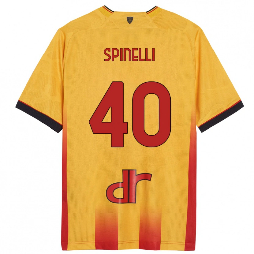 Danxen Dame Nicolò Spinelli #40 Gul Oransje Hjemmetrøye Drakt Trøye 2025/26 Skjorter T-Skjorte