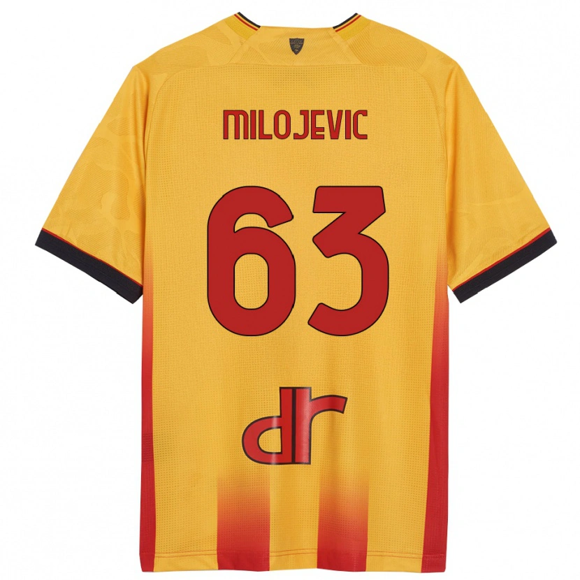 Danxen Dame Nemanja Milojevic #63 Gul Oransje Hjemmetrøye Drakt Trøye 2025/26 Skjorter T-Skjorte