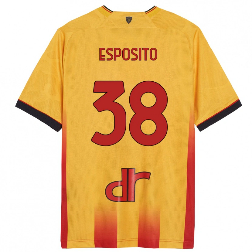 Danxen Dame Pasquale Esposito #38 Gul Oransje Hjemmetrøye Drakt Trøye 2025/26 Skjorter T-Skjorte