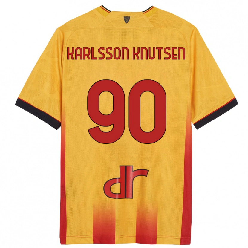 Danxen Dame Storm Karlsson Knutsen #90 Gul Oransje Hjemmetrøye Drakt Trøye 2025/26 Skjorter T-Skjorte