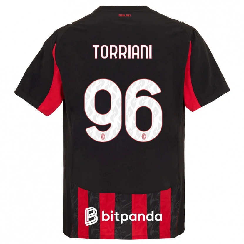 Danxen Dame Lorenzo Torriani #96 Rød Svart Hjemmetrøye Drakt Trøye 2025/26 Skjorter T-Skjorte