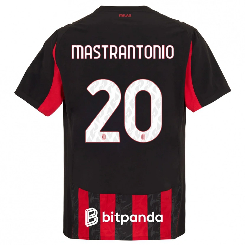 Danxen Dame Davide Mastrantonio #20 Rød Svart Hjemmetrøye Drakt Trøye 2025/26 Skjorter T-Skjorte