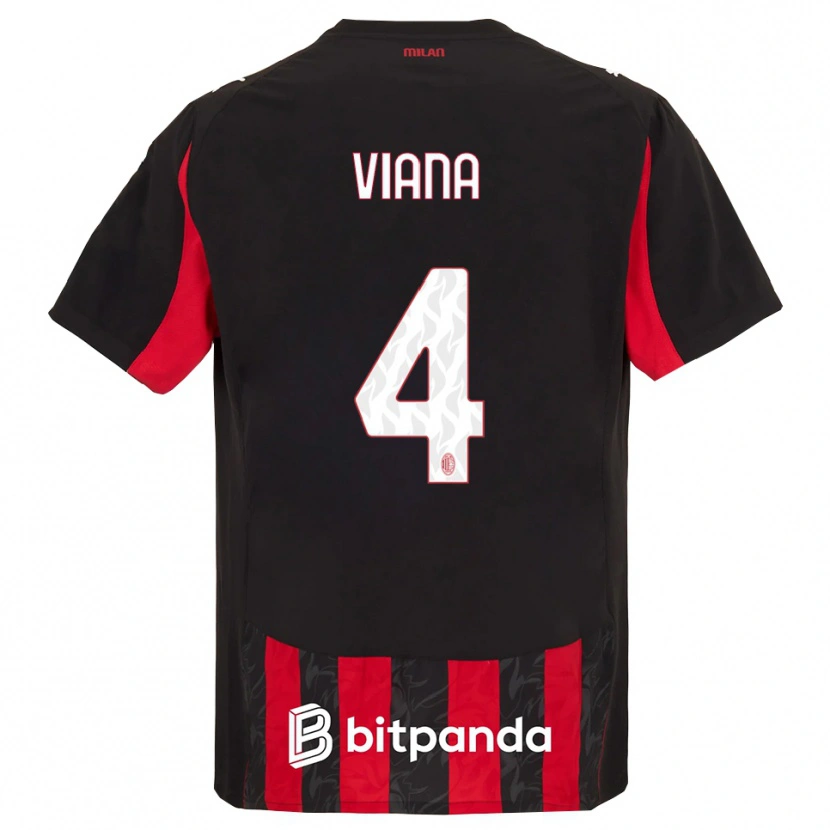 Danxen Dame Viana Seedorf #4 Rød Svart Hjemmetrøye Drakt Trøye 2025/26 Skjorter T-Skjorte