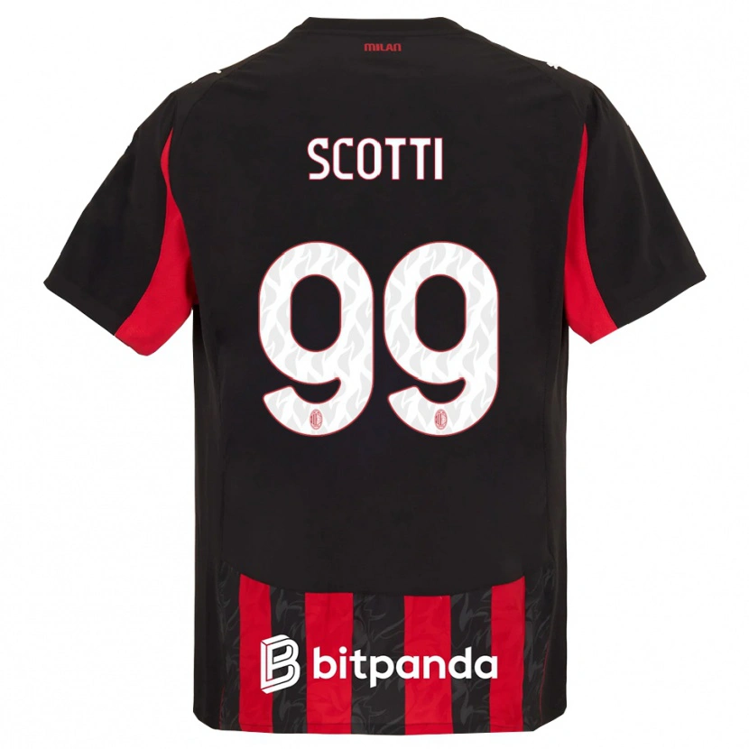 Danxen Dame Filippo Scotti #99 Rød Svart Hjemmetrøye Drakt Trøye 2025/26 Skjorter T-Skjorte