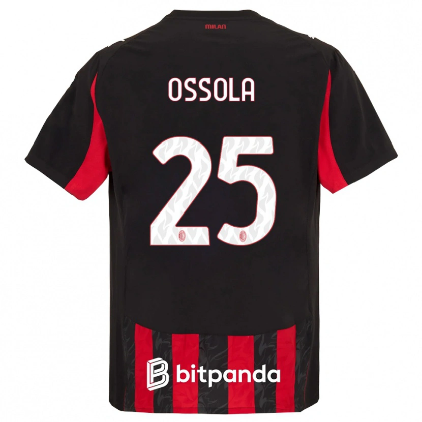 Danxen Dame Lorenzo Ossola #25 Rød Svart Hjemmetrøye Drakt Trøye 2025/26 Skjorter T-Skjorte