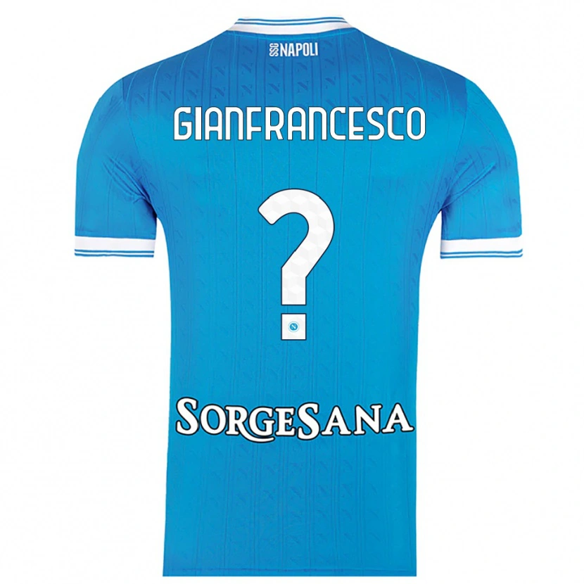 Danxen Dame Sergio Gianfrancesco #0 Lyseblå Hvit Hjemmetrøye Drakt Trøye 2025/26 Skjorter T-Skjorte