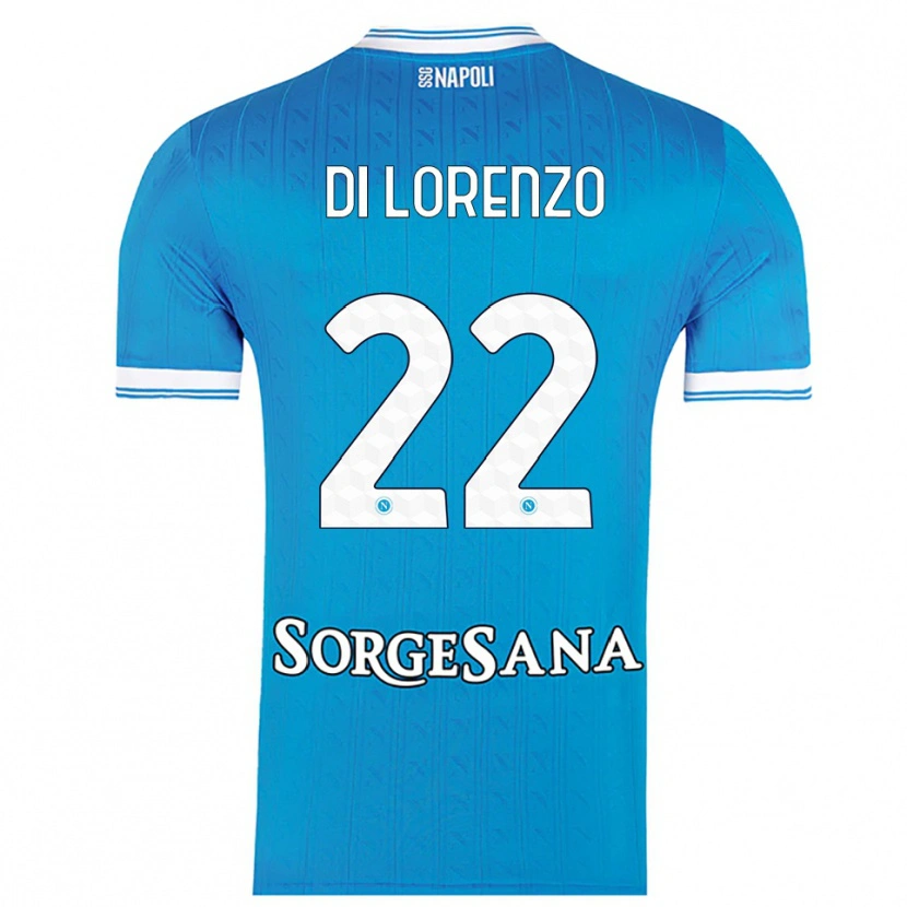 Danxen Dame Giovanni Di Lorenzo #22 Lyseblå Hvit Hjemmetrøye Drakt Trøye 2025/26 Skjorter T-Skjorte