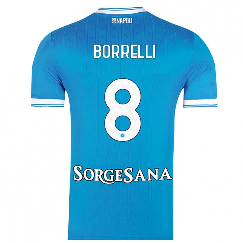 Danxen Dame Ciro Borrelli #8 Lyseblå Hvit Hjemmetrøye Drakt Trøye 2025/26 Skjorter T-Skjorte