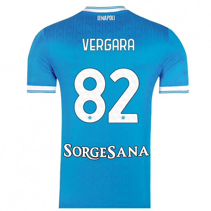 Danxen Dame Antonio Vergara #82 Lyseblå Hvit Hjemmetrøye Drakt Trøye 2025/26 Skjorter T-Skjorte