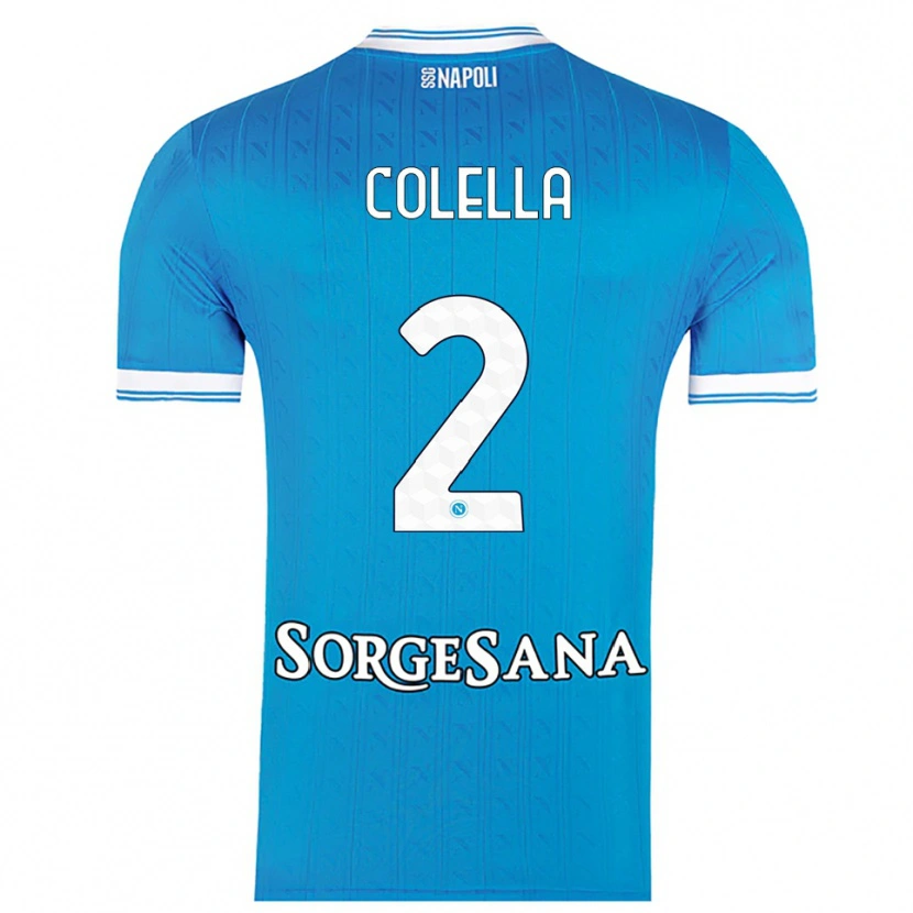 Danxen Dame Raffaele Colella #2 Lyseblå Hvit Hjemmetrøye Drakt Trøye 2025/26 Skjorter T-Skjorte