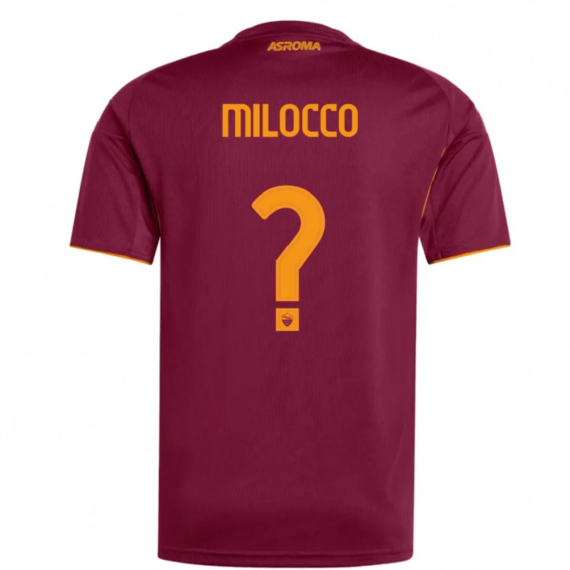 Danxen Dame Matias Milocco #0 Burgunder Oransje Hjemmetrøye Drakt Trøye 2025/26 Skjorter T-Skjorte
