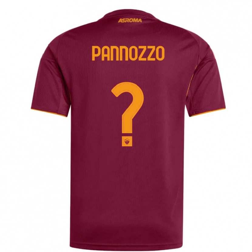 Danxen Dame Nicolò Pannozzo #0 Burgunder Oransje Hjemmetrøye Drakt Trøye 2025/26 Skjorter T-Skjorte