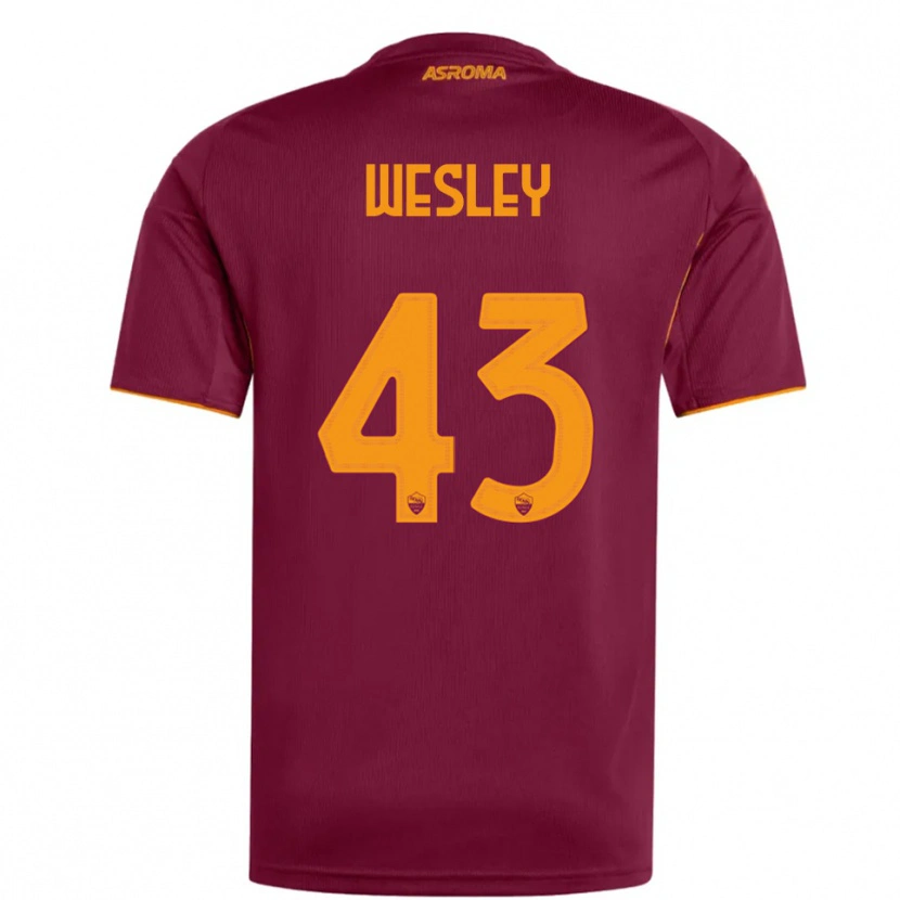 Danxen Dame Wesley #43 Burgunder Oransje Hjemmetrøye Drakt Trøye 2025/26 Skjorter T-Skjorte