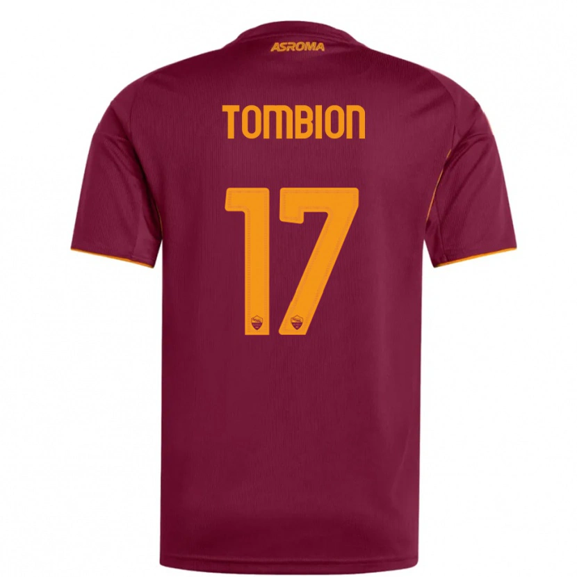 Danxen Dame Gianmarco Tombion #17 Burgunder Oransje Hjemmetrøye Drakt Trøye 2025/26 Skjorter T-Skjorte