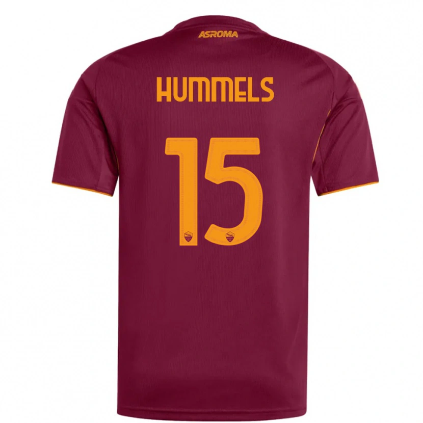Danxen Dame Mats Hummels #15 Burgunder Oransje Hjemmetrøye Drakt Trøye 2025/26 Skjorter T-Skjorte