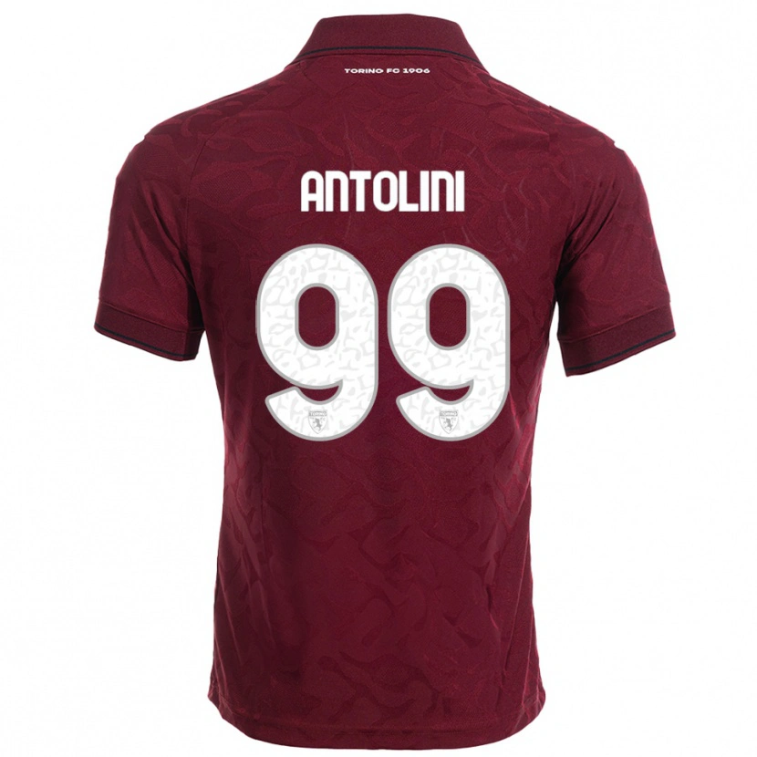 Danxen Dame Jacopo Antolini #99 Burgunder Hvit Hjemmetrøye Drakt Trøye 2025/26 Skjorter T-Skjorte