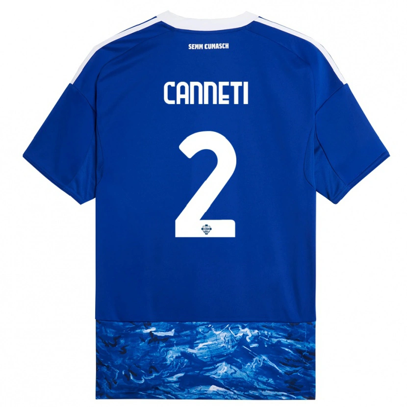 Danxen Dame Jacopo Canneti #2 Blå Hvit Hjemmetrøye Drakt Trøye 2025/26 Skjorter T-Skjorte