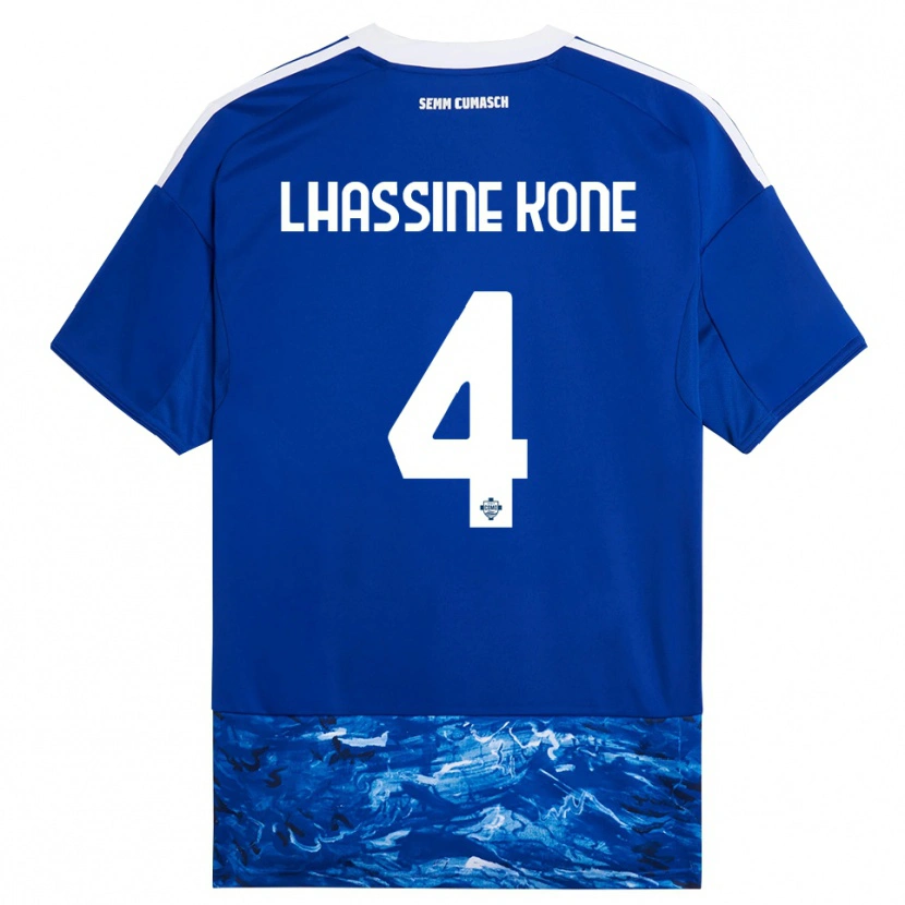 Danxen Dame Ben Lhassine Kone #4 Blå Hvit Hjemmetrøye Drakt Trøye 2025/26 Skjorter T-Skjorte