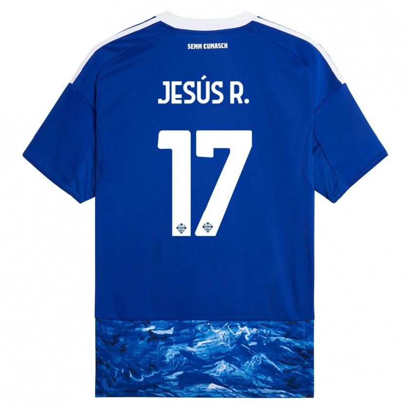 Danxen Dame Jesús Rodríguez #17 Blå Hvit Hjemmetrøye Drakt Trøye 2025/26 Skjorter T-Skjorte