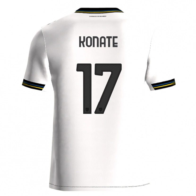 Danxen Dame Abdou-Salam Konate #17 Hvit Svart Hjemmetrøye Drakt Trøye 2025/26 Skjorter T-Skjorte