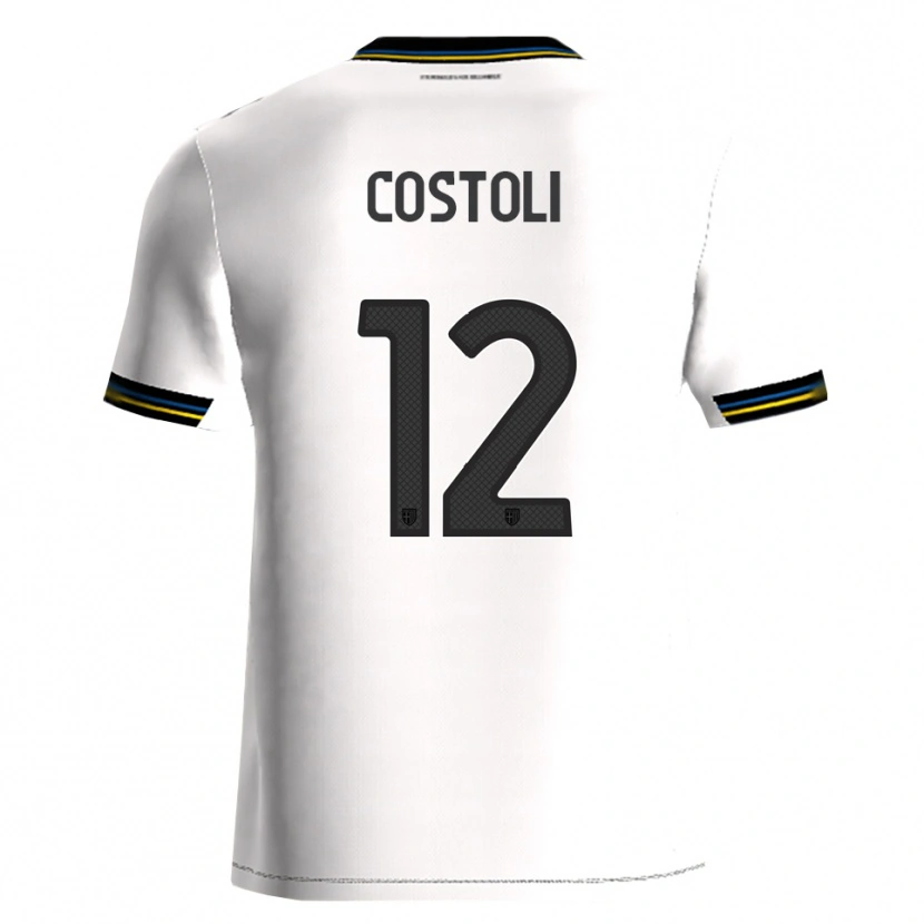 Danxen Dame Luca Costoli #12 Hvit Svart Hjemmetrøye Drakt Trøye 2025/26 Skjorter T-Skjorte