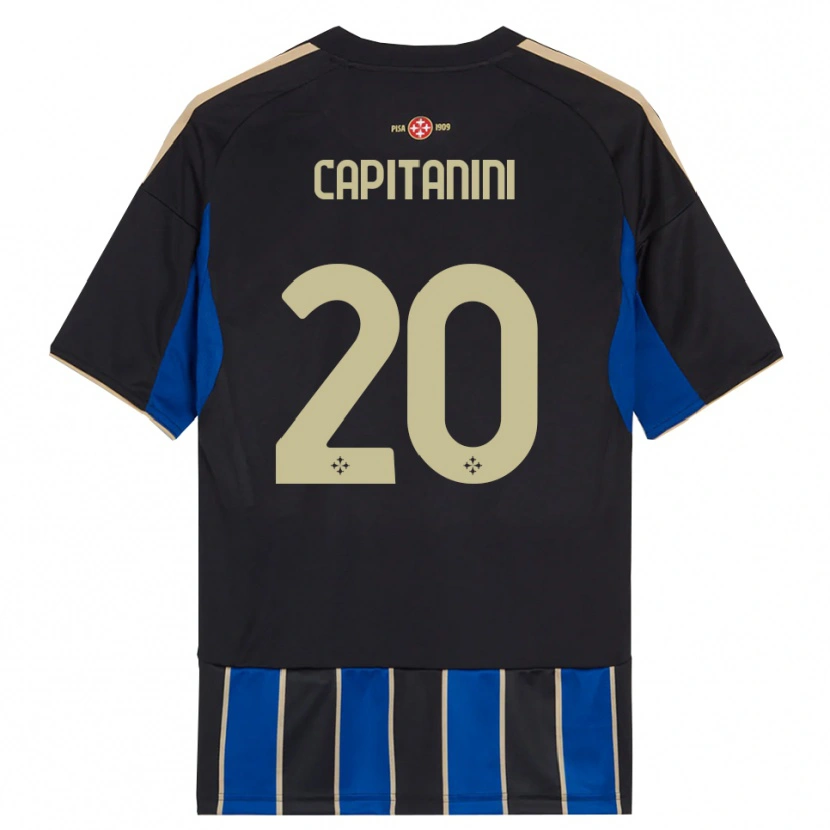 Danxen Dame Diego Capitanini #20 Svart Blå Hjemmetrøye Drakt Trøye 2025/26 Skjorter T-Skjorte