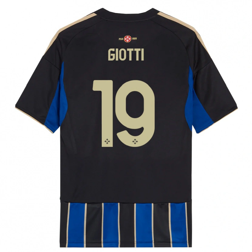 Danxen Dame Emanuele Giotti #19 Svart Blå Hjemmetrøye Drakt Trøye 2025/26 Skjorter T-Skjorte