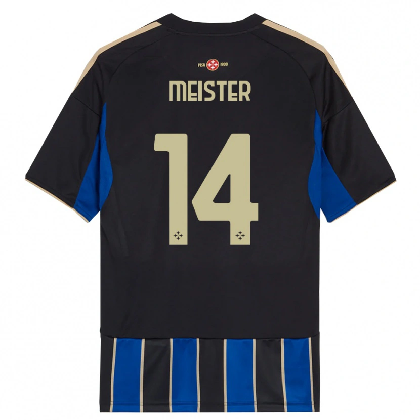 Danxen Dame Henrik Meister #14 Svart Blå Hjemmetrøye Drakt Trøye 2025/26 Skjorter T-Skjorte