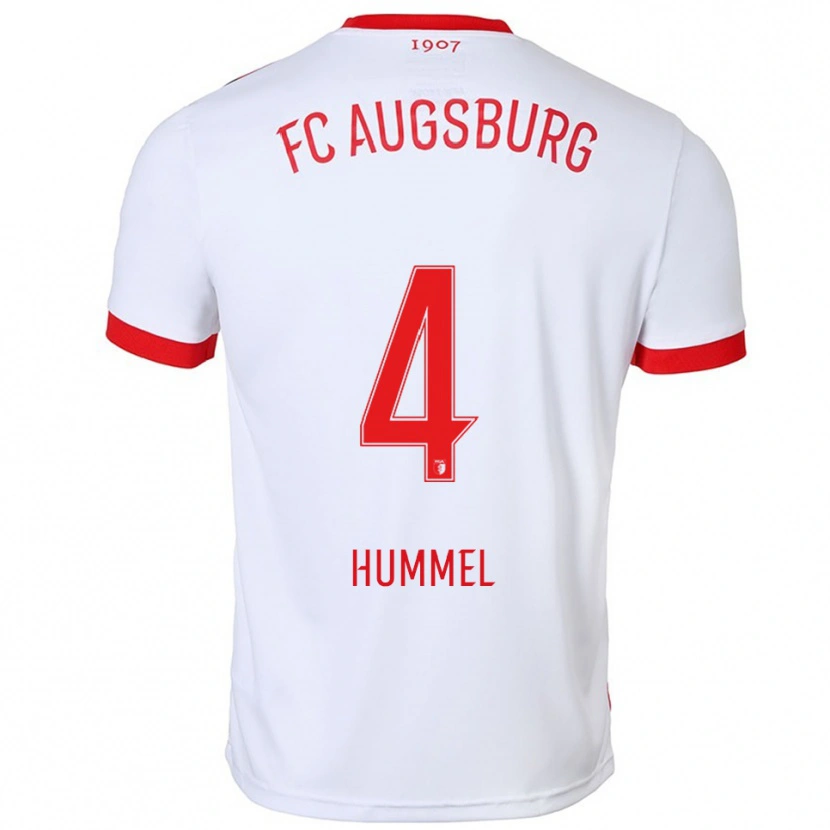 Danxen Dame Niklas Hummel #4 Hvit Rød Hjemmetrøye Drakt Trøye 2025/26 Skjorter T-Skjorte