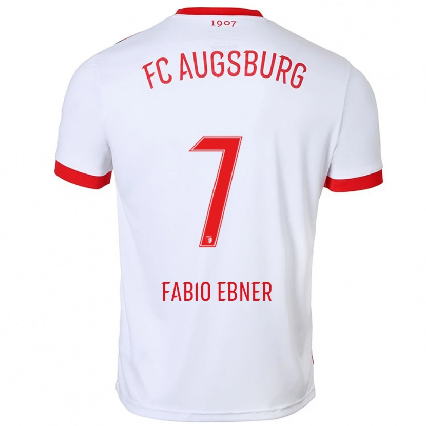 Danxen Dame Fabio Ebner #7 Hvit Rød Hjemmetrøye Drakt Trøye 2025/26 Skjorter T-Skjorte