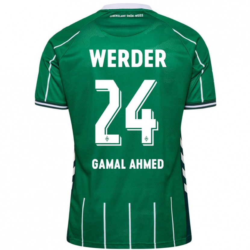 Danxen Dame Adam Gamal Ahmed #24 Grønn Hvit Hjemmetrøye Drakt Trøye 2025/26 Skjorter T-Skjorte