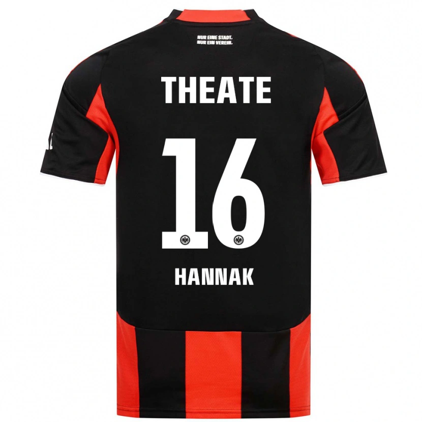 Danxen Dame Tim Hannak #16 Svart Rød Hjemmetrøye Drakt Trøye 2025/26 Skjorter T-Skjorte