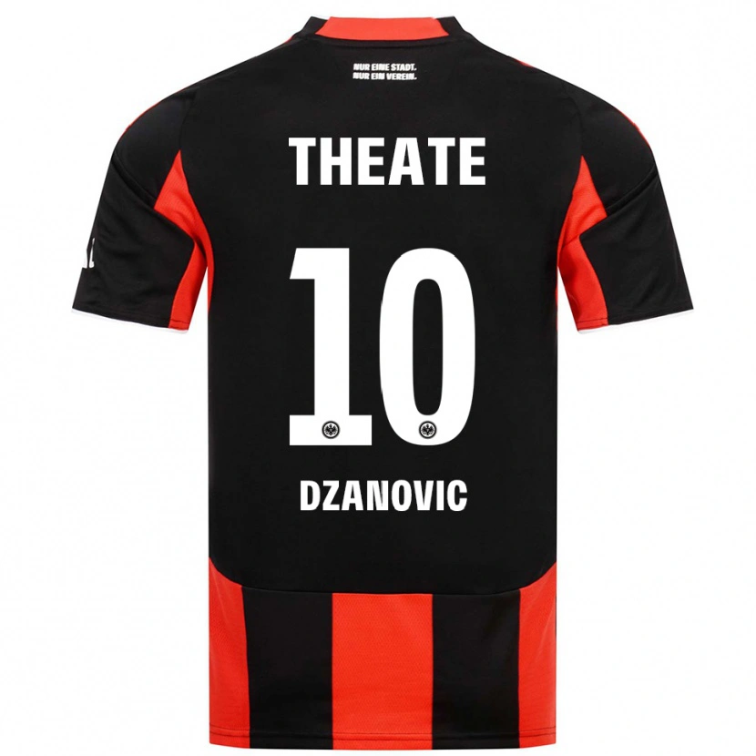 Danxen Dame Benjamin Dzanovic #10 Svart Rød Hjemmetrøye Drakt Trøye 2025/26 Skjorter T-Skjorte