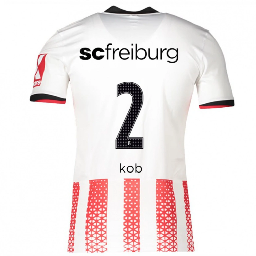 Danxen Dame Leon Koß #2 Hvit Rød Hjemmetrøye Drakt Trøye 2025/26 Skjorter T-Skjorte