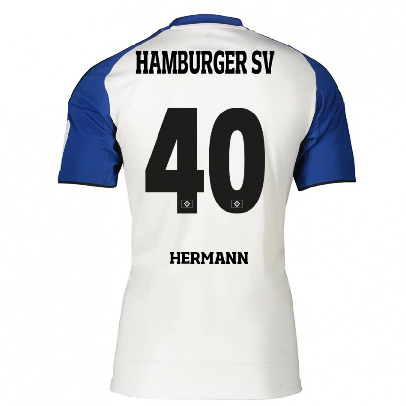 Danxen Dame Hannes Hermann #40 Hvit Blå Hjemmetrøye Drakt Trøye 2025/26 Skjorter T-Skjorte