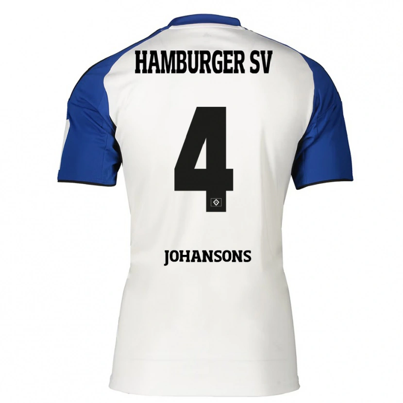 Danxen Dame Paul Johansons #4 Hvit Blå Hjemmetrøye Drakt Trøye 2025/26 Skjorter T-Skjorte