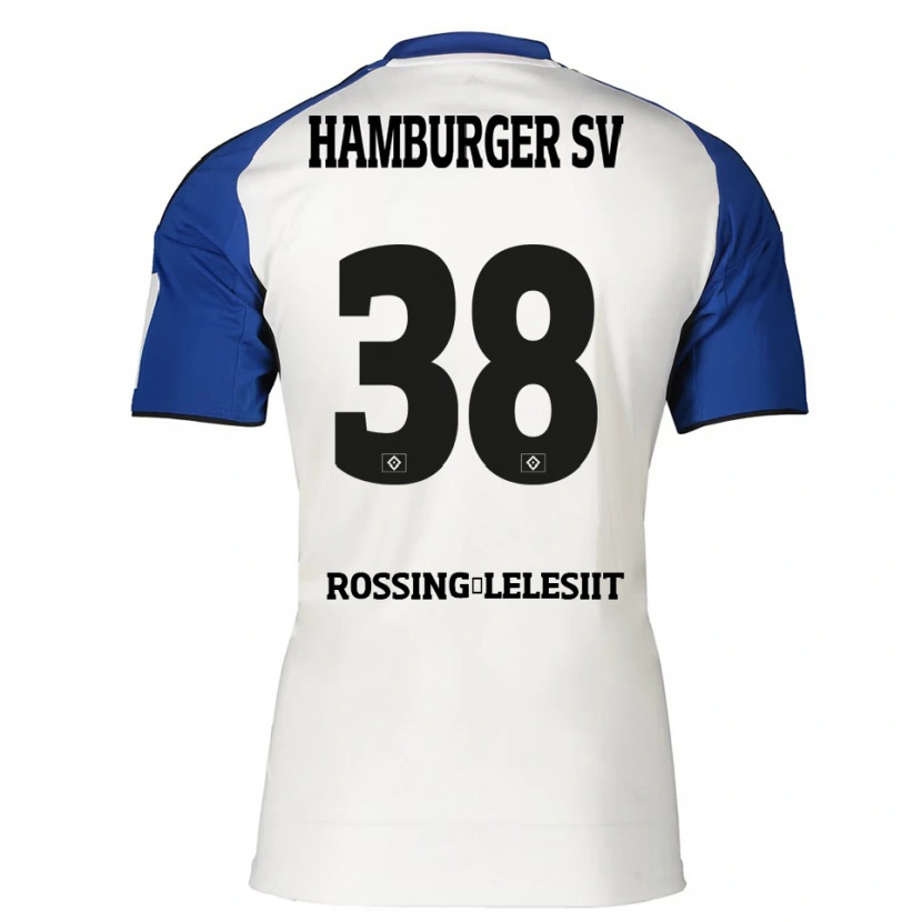 Danxen Dame Alexander Røssing-Lelesiit #38 Hvit Blå Hjemmetrøye Drakt Trøye 2025/26 Skjorter T-Skjorte