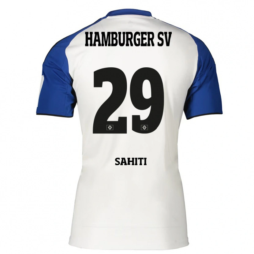Danxen Dame Emir Sahiti #29 Hvit Blå Hjemmetrøye Drakt Trøye 2025/26 Skjorter T-Skjorte