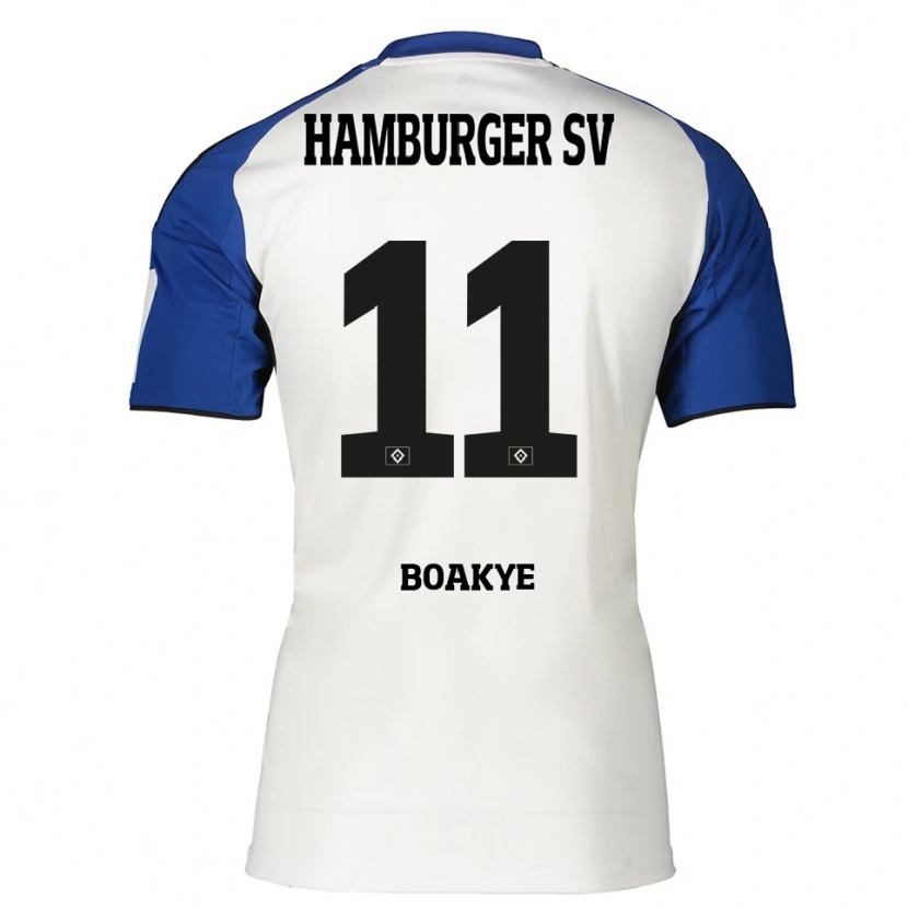 Danxen Dame Maurice Boakye #11 Hvit Blå Hjemmetrøye Drakt Trøye 2025/26 Skjorter T-Skjorte