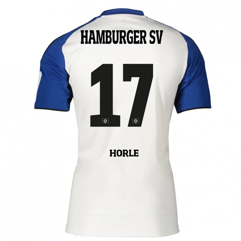 Danxen Dame Tim Niclas Hörle #17 Hvit Blå Hjemmetrøye Drakt Trøye 2025/26 Skjorter T-Skjorte