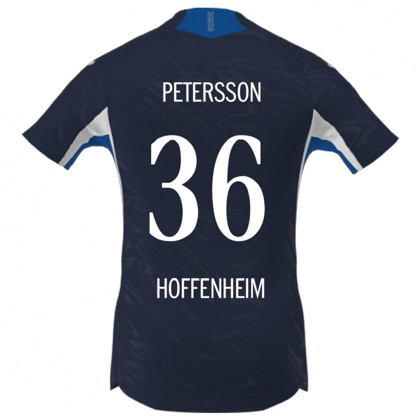 Danxen Dame Lúkas Petersson #36 Marineblå Hvit Hjemmetrøye Drakt Trøye 2025/26 Skjorter T-Skjorte