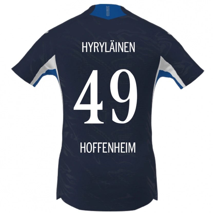 Danxen Dame Luka Hyryläinen #49 Marineblå Hvit Hjemmetrøye Drakt Trøye 2025/26 Skjorter T-Skjorte