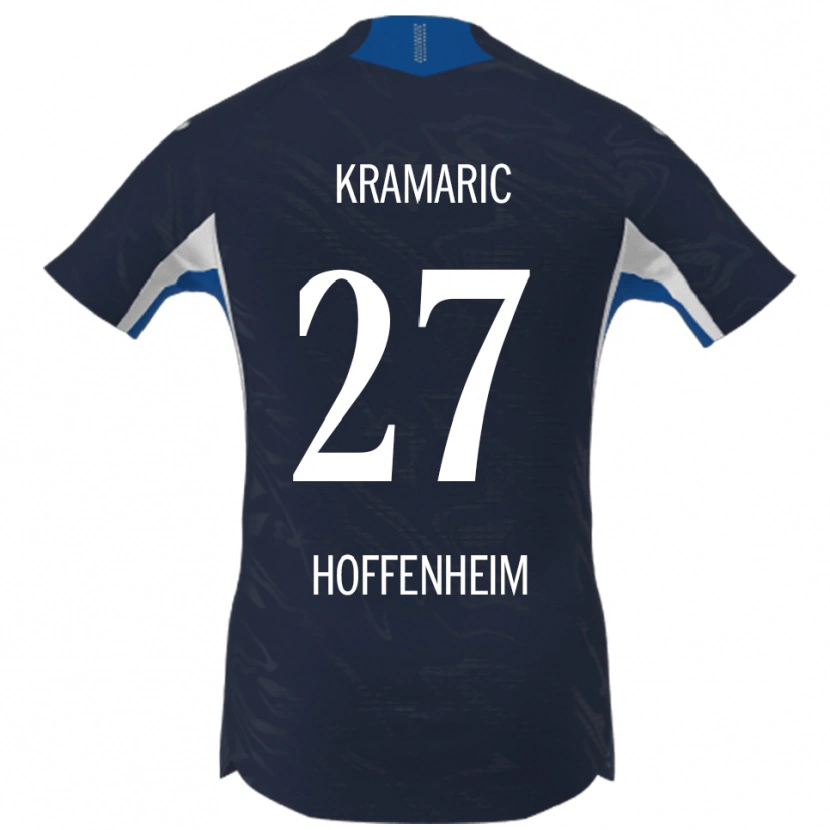 Danxen Dame Andrej Kramaric #27 Marineblå Hvit Hjemmetrøye Drakt Trøye 2025/26 Skjorter T-Skjorte