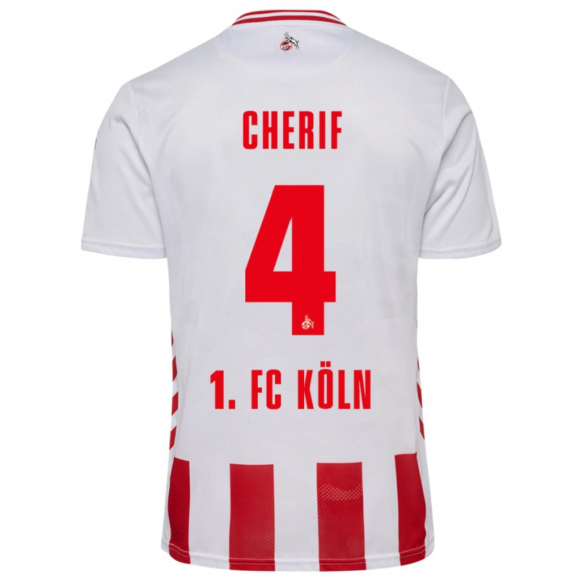 Danxen Dame Hamed Cherif #4 Hvit Rød Hjemmetrøye Drakt Trøye 2025/26 Skjorter T-Skjorte