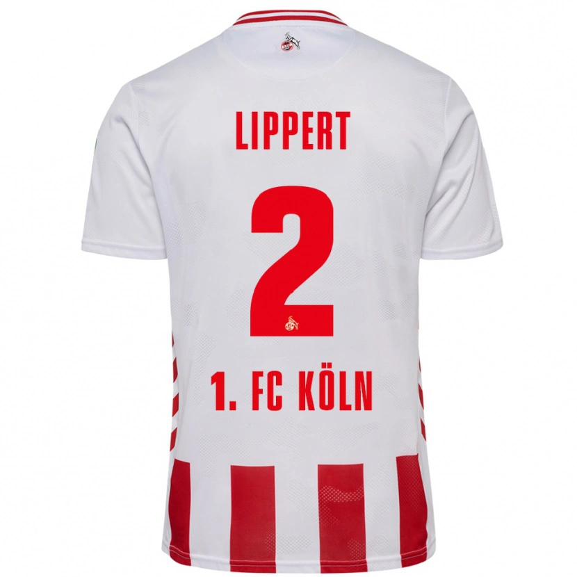 Danxen Dame Max Lippert #2 Hvit Rød Hjemmetrøye Drakt Trøye 2025/26 Skjorter T-Skjorte