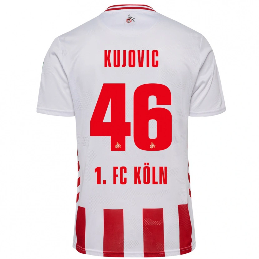 Danxen Dame Emin Kujovic #46 Hvit Rød Hjemmetrøye Drakt Trøye 2025/26 Skjorter T-Skjorte