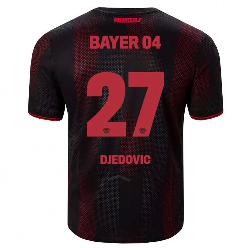 Danxen Dame Seldin Djedovic #27 Svart Rød Hjemmetrøye Drakt Trøye 2025/26 Skjorter T-Skjorte