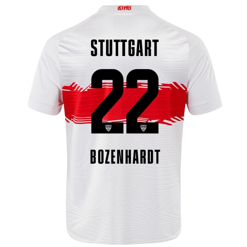 Danxen Dame Laura Bozenhardt #22 Hvit Rød Hjemmetrøye Drakt Trøye 2025/26 Skjorter T-Skjorte